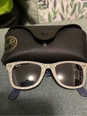 Ray-Ban Pearl Wayfarer Sunglasses Blue with Mother of Pearl